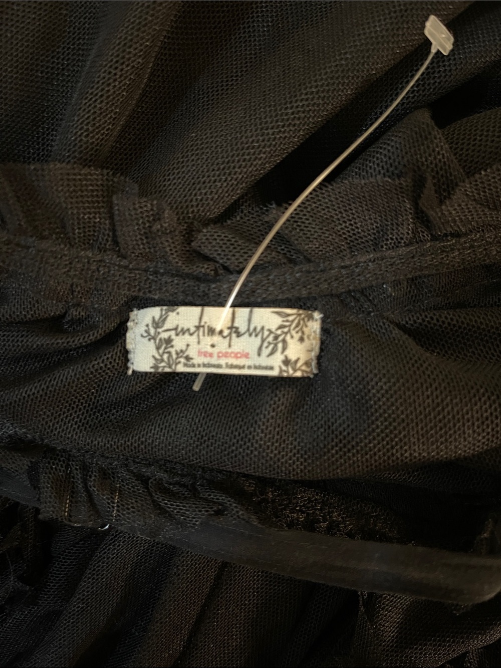 ❤️ NWOT! RARE Free People x Intimately FP Night Out Black Mesh Ruffle Maxi Dress - Picture 8 of 13